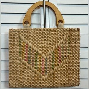 Vintage Straw Tote